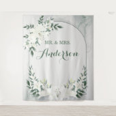 Greenery Floral Wedding Botanic Backdrop Tapestry タペストリー (正面)