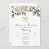 Greenery floral Wedding invitation 招待状 (正面/裏面)