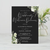 Greenery Floral Wedding Welcome Dinner 招待状 (スタンド正面)