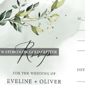 Greenery foliage eucalyptus leaves boho wedding 出欠カード