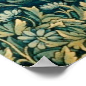 GREENERY,FOREST ANIMALS, DOES ,BIRDS Floral  ポスター (角)