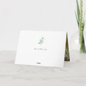 Greenery Frame結婚の写真ありがとう サンキューカード (裏面)