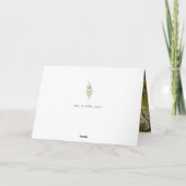 Greenery Frame結婚の写真ありがとう サンキューカード (裏面)