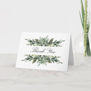 Greenery Frame結婚の写真ありがとう サンキューカード