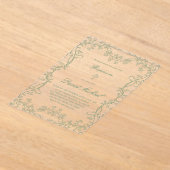 greenery frame Baptism  アクリル招待状 (レイダウン)