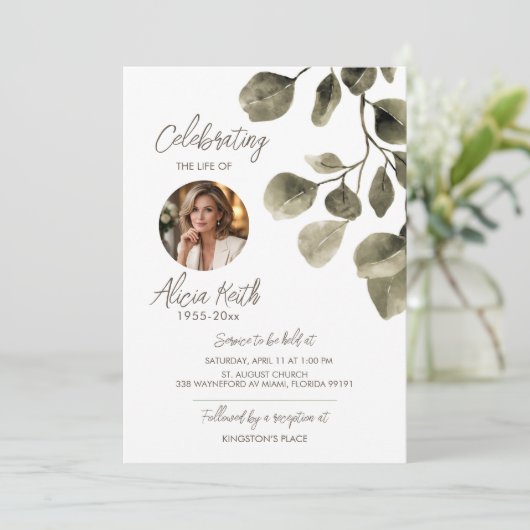 Greenery Funeral Announcement 招待状 (スタンド正面)