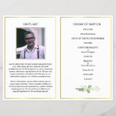 Greenery Funeral Memorial Photo Program Father チラシ (裏面)