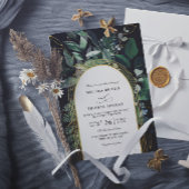 Greenery Garden Greenery Budget QR Code Wedding 招待状