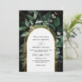 Greenery Garden Greenery Budget QR Code Wedding 招待状 (スタンド正面)
