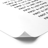 Greenery Garden Leaves Frame Wedding Seating Chart ポスター (角)