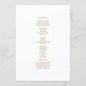 Greenery Gold Heart Wedding Program プログラム (裏面)