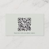Greenery Gold QR Code Wedding Enclosure Card 名刺 (裏面)