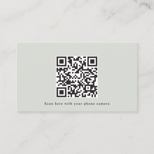 Greenery Gold QR Code Wedding Enclosure Card 名刺 (裏面)