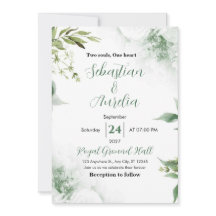 Greenery Green EucalyptusLeaves Geometric Wedding 
