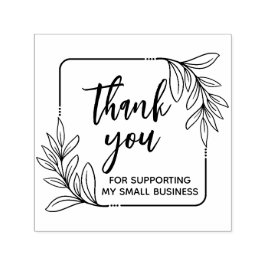 Greenery Handmadeお洒落 Thank You セルフインキングスタンプ