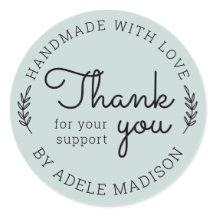 Greenery Homemade With Love Thank You