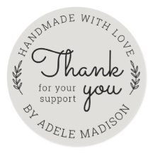 Greenery Homemade With Love Thank You