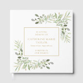 Greenery In Loving Memory Memorial Funeral ゲストブック (正面)