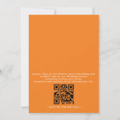 Greenery Juicy Oranges Rustic QR Code Wedding 招待状 (裏面)