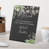 Greenery Lights Black Memory Reserved 結婚's 台座サイン (インサイチュ)