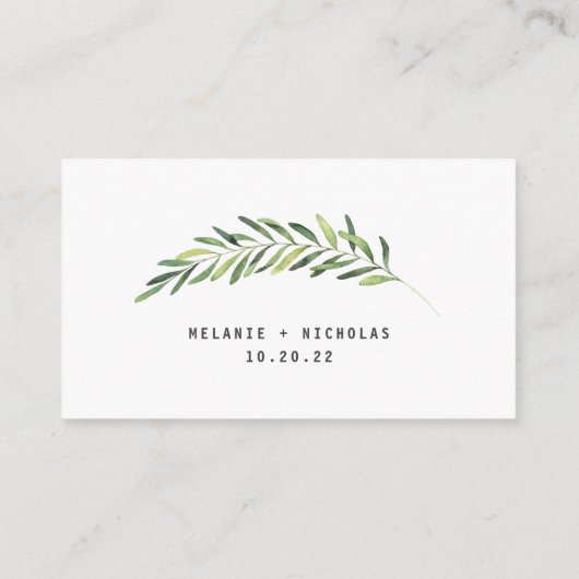 Greenery Mason Jar rsvpウェブサイトカード エンクロージャーカード (裏面)