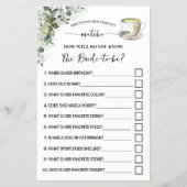 Greenery Matcha How Well Do You Know Her Game Card チラシ (正面)