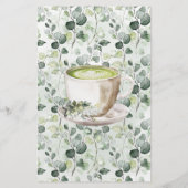 Greenery Matcha Share a Date Idea Shower Game Card チラシ (裏面)