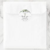 Greenery Matcha Thank You Bridal Shower Favor ラウンドシール (バッグ)