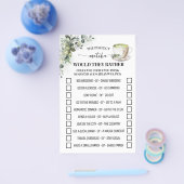 Greenery Matcha Would They Rather Shower Game Card チラシ (シングル)