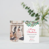 Greenery Meerry Christmas写真の発表 ポストカード (スタンド正面)