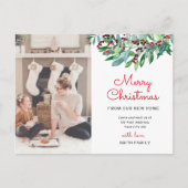 Greenery Meerry Christmas写真の発表 ポストカード (正面)
