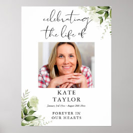 Greenery Memorial Celebration Of Life Photo ポスター