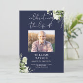 Greenery Memorial Funeral Navy Order Of Service  プログラム (スタンド正面)