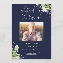 Greenery Memorial Funeral Navy Order Of Service  プログラム