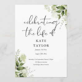 Greenery Memorial Funeral Order Of Service  プログラム