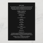 Greenery Memorial Funeral Order Of Service  プログラム (裏面)