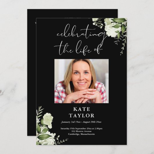 Greenery Memorial Funeral Order Of Service プログラム (正面/裏面)