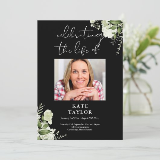 Greenery Memorial Funeral Order Of Service  プログラム (スタンド正面)