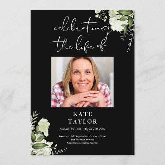 Greenery Memorial Funeral Order Of Service  プログラム (正面)