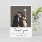 Greenery Modern Wedding Thank You Card サンキューカード (スタンド正面)