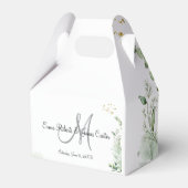 Greenery Monogram Wedding Favor Boxes フェイバーボックス (正面サイド)