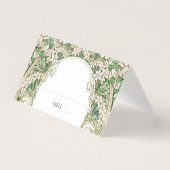 Greenery Name Cards Wedding Table Vintage (正面)