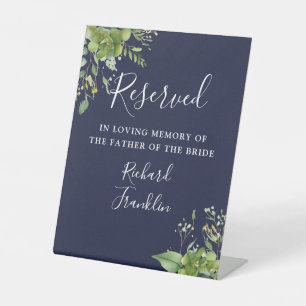 Greenery Navy Blue Memoryは次の用途に結婚予約 台座サイン
