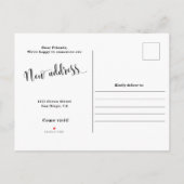 Greenery New Home Address Announcement Postcard 案内ポストカード (裏面)