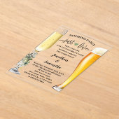 Greenery Nothing Fancy Just Love Bubbles & Brew アクリル招待状 (レイダウン)