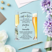 Greenery Nothing Fancy Just Love Bubbles & Brew アクリル招待状 (インサイチュ (ウェディング))