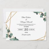 Greenery Photoモダン Save The Date招待状 招待状 (裏面)