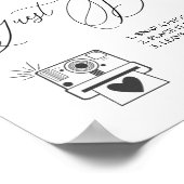 Greenery Photo Guest Book Sign Poster ポスター (角)