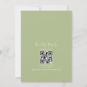 Greenery Photo QR Code Wedding 招待状 (裏面)