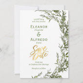 Greenery Photo Save The Date招待状 招待状 (裏面)